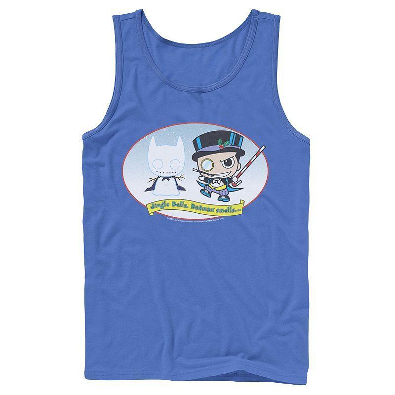Men's DC Comics The Penguin Jingle Bells Batman Smells Christmas Tank Top, Size: Large, White Product Image