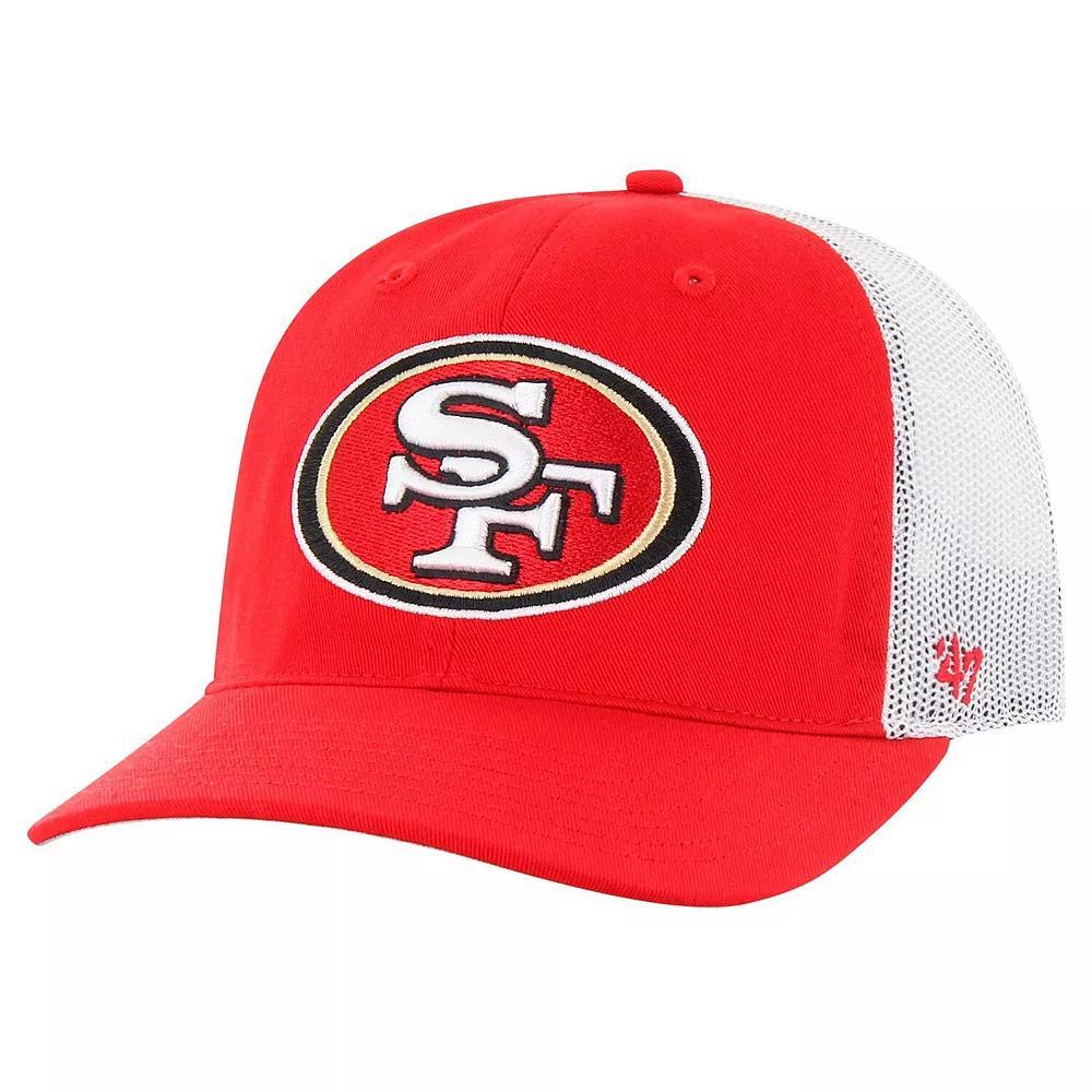 Men's '47 Scarlet/White San Francisco 49ers Team Unstructured Trucker Adjustable Hat Product Image