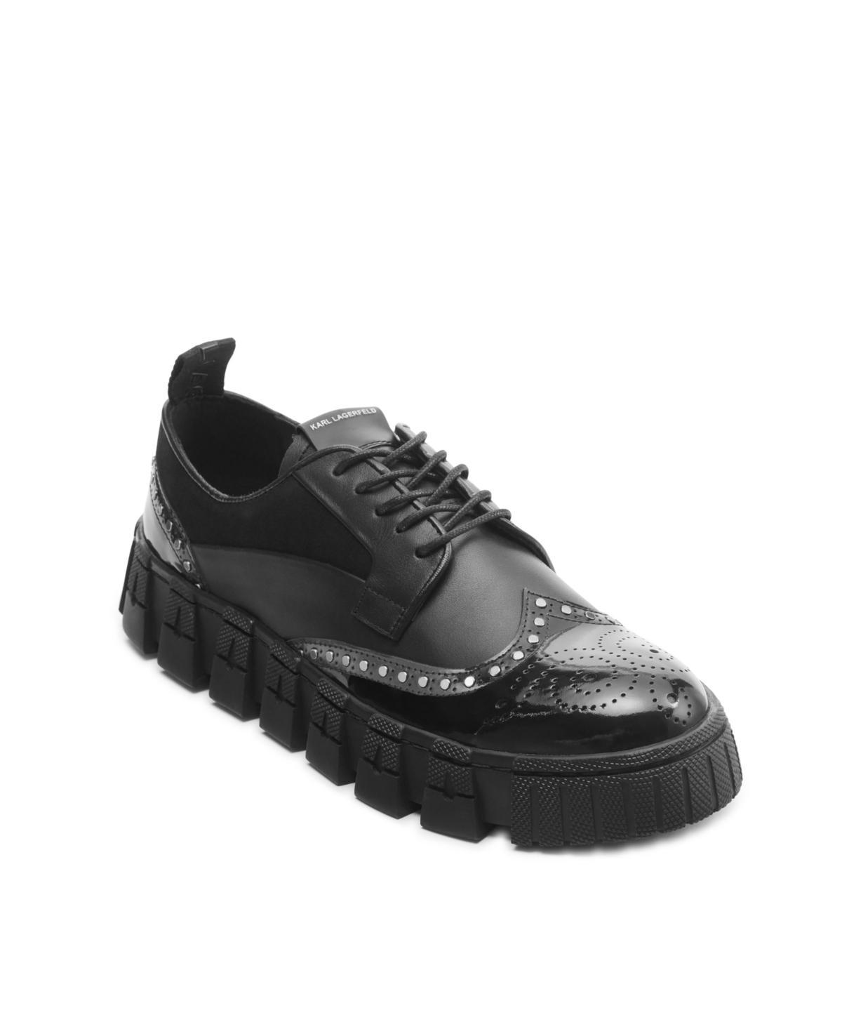 Men's Wingtip Brogue Studded Derby Shoes Product Image