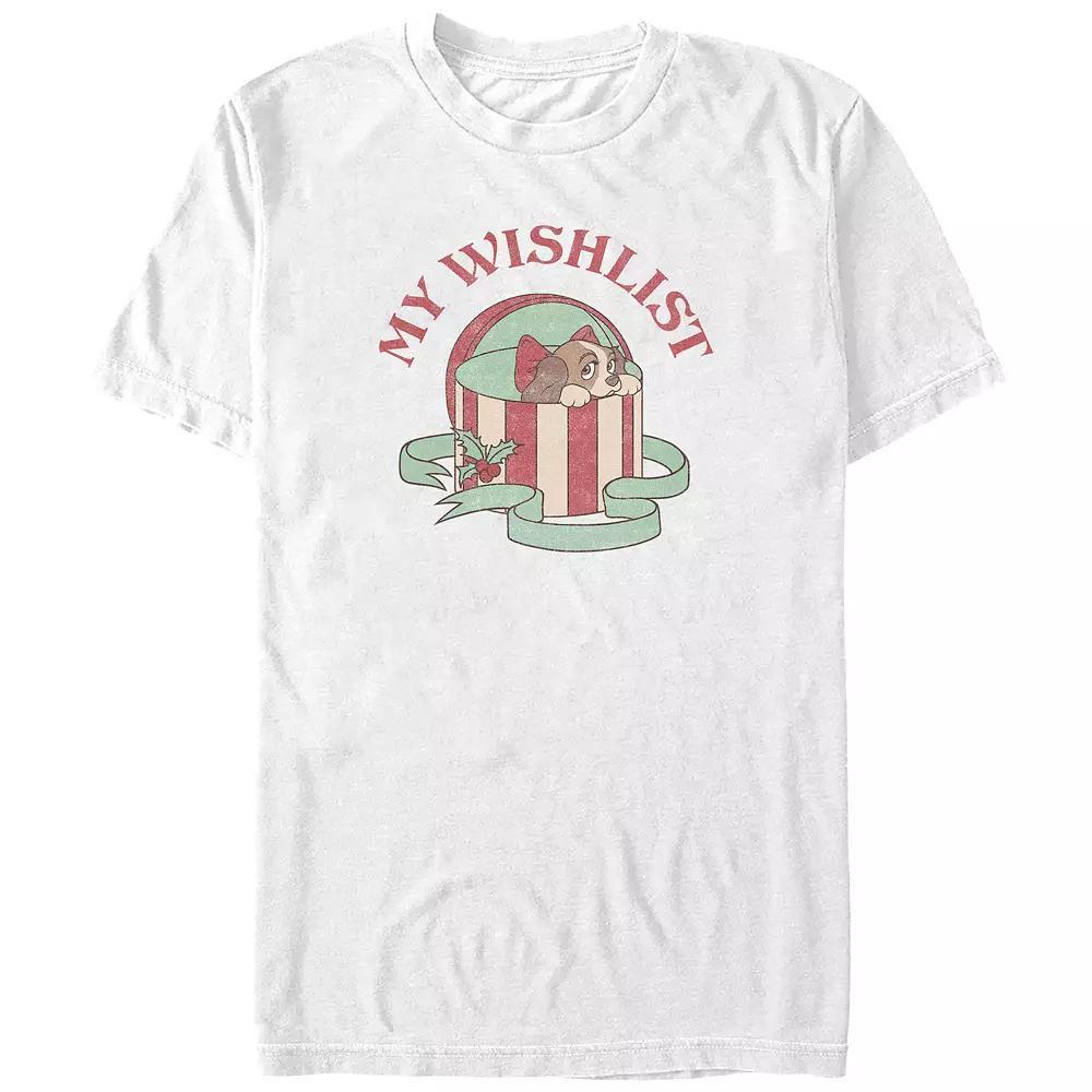 Disney's Lady And The Tramp My Wishlist Big & Tall Graphic Tee, Men's, Size: 3XL, White Product Image