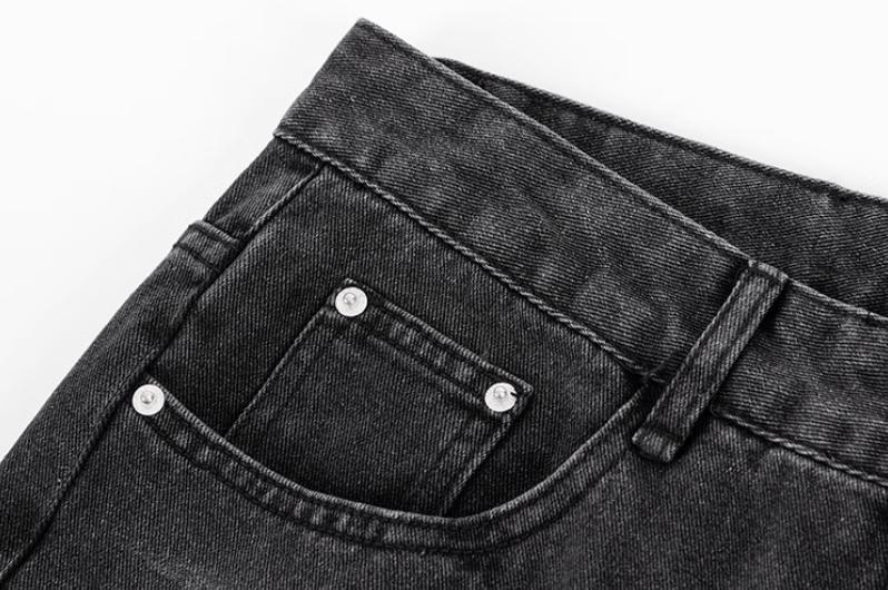 RT No. 12320 WASHED BLACK DENIM JEANS Product Image