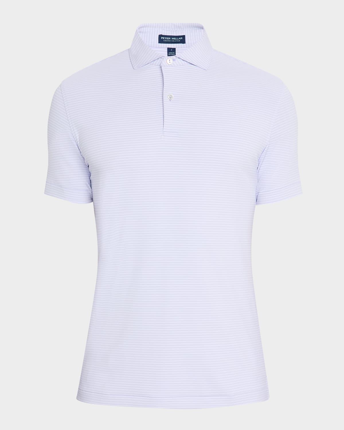 Mens Ballad Stripe Performance Jersey Polo Shirt Product Image