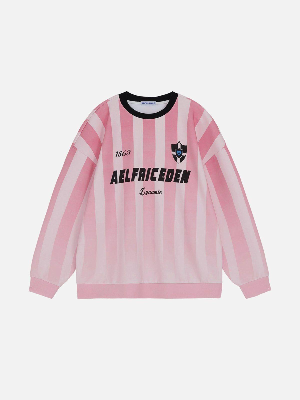 Aelfric Eden Gradient Stripe Print Sweatshirt Product Image