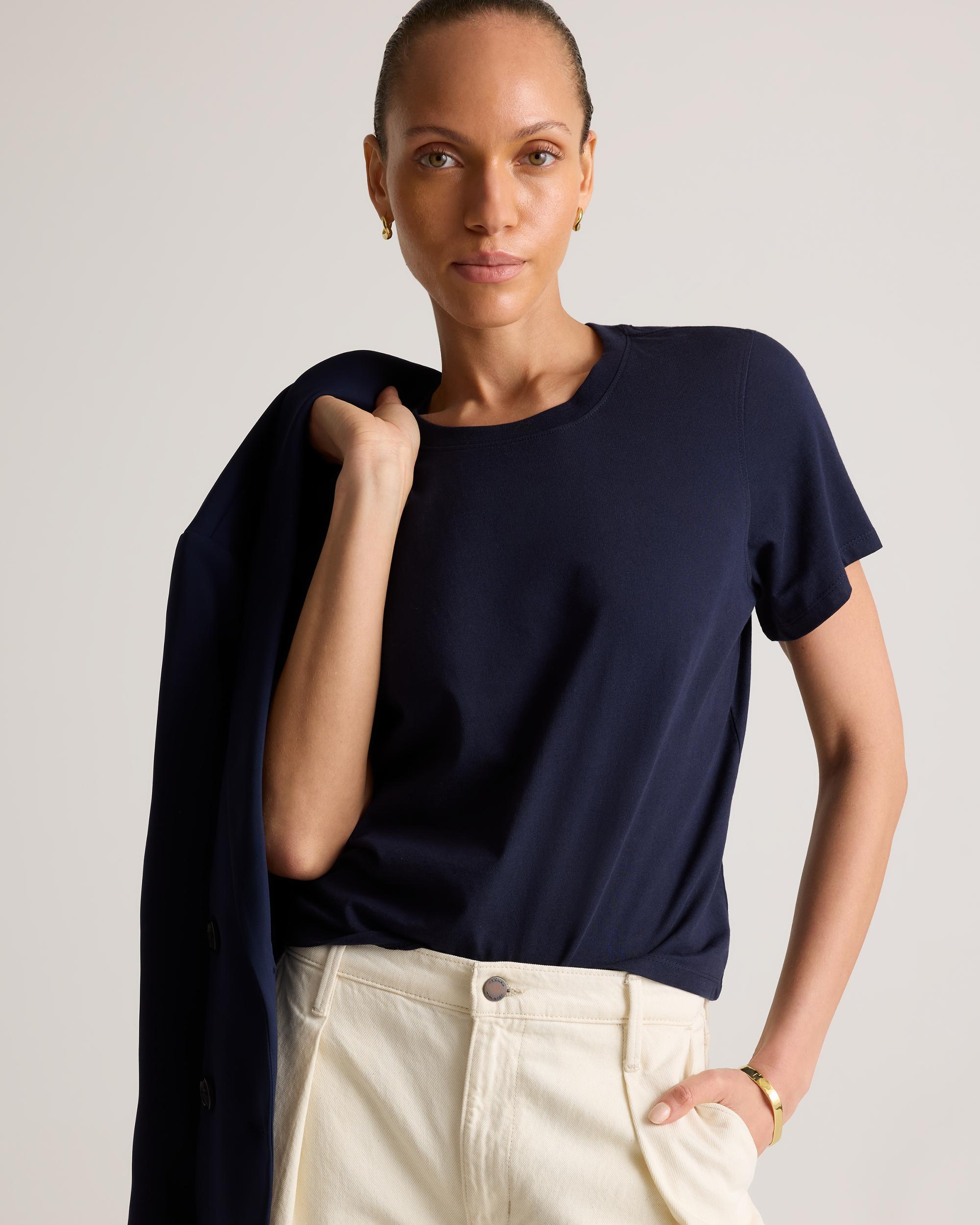 Quince | Women's Boxy Crewneck T-Shirt Organic Cotton Product Image