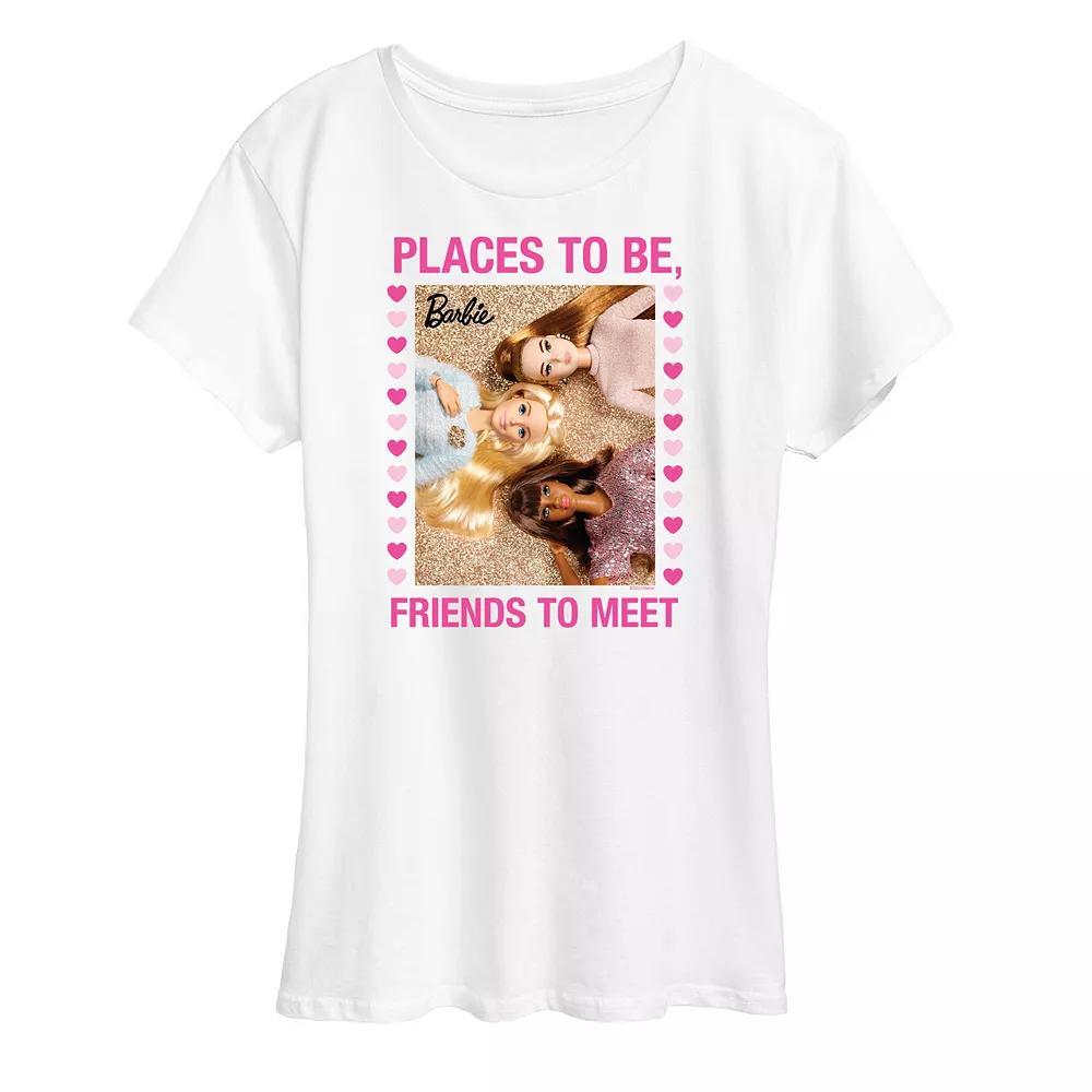 Womens Barbie Places To Be Graphic Tee Product Image