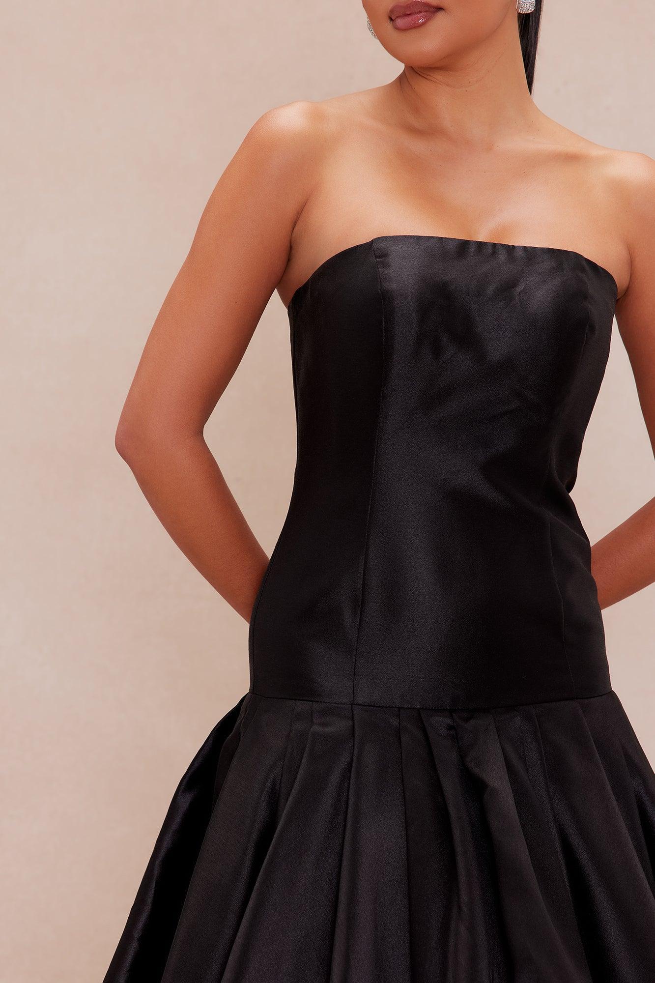 Talia Taffeta Gown - Black Product Image