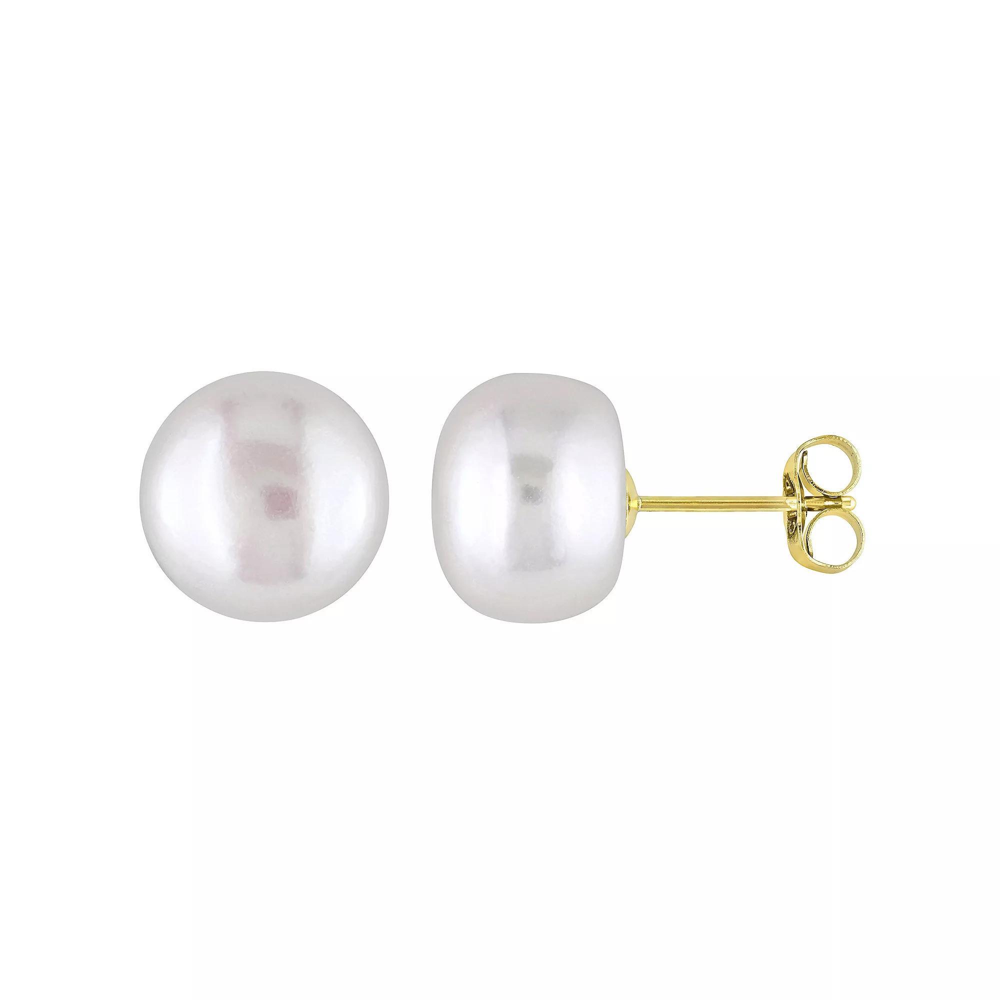 Stella Grace 10k Gold Freshwater Cultured Pearl Stud Earrings, Women's Product Image