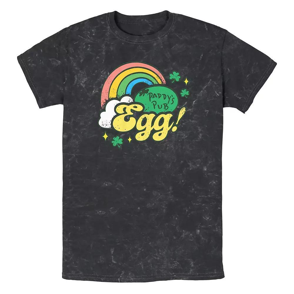 Men's It's Always Sunny In Philadelphia Paddy's Pub Egg Mineral Wash Graphic Tee, Size: XL, Black Product Image