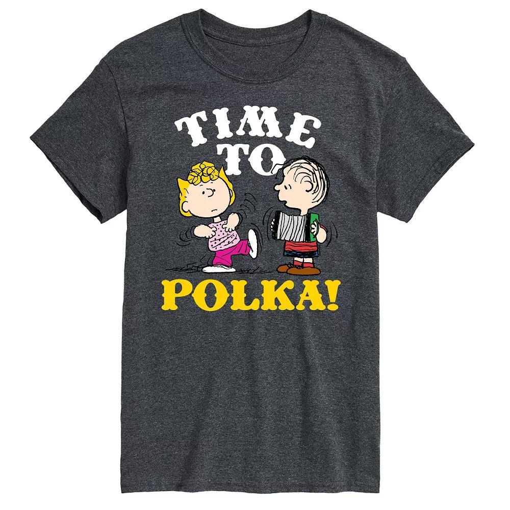 Big & Tall Peanuts Time To Polka Graphic Tee, Mens Blue Product Image