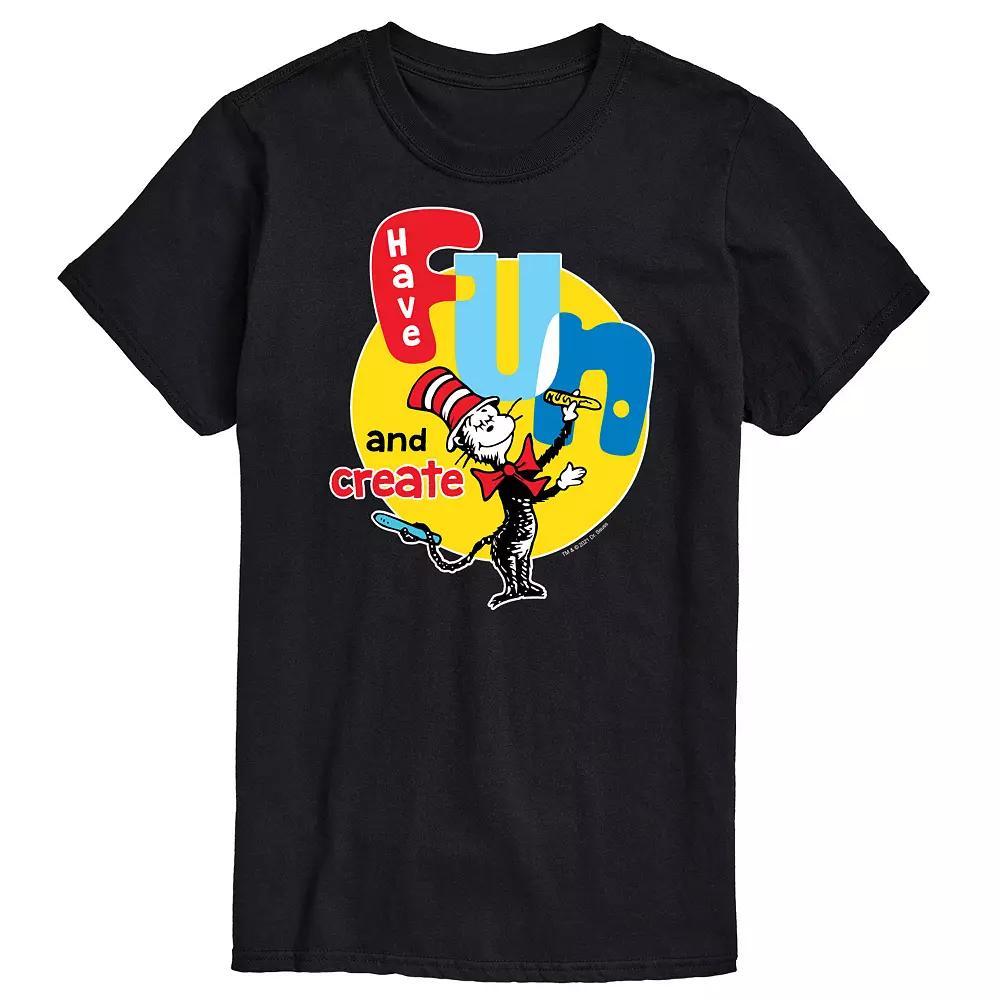 Big & Tall Dr Seuss Have Fun Create, Mens Grey Product Image