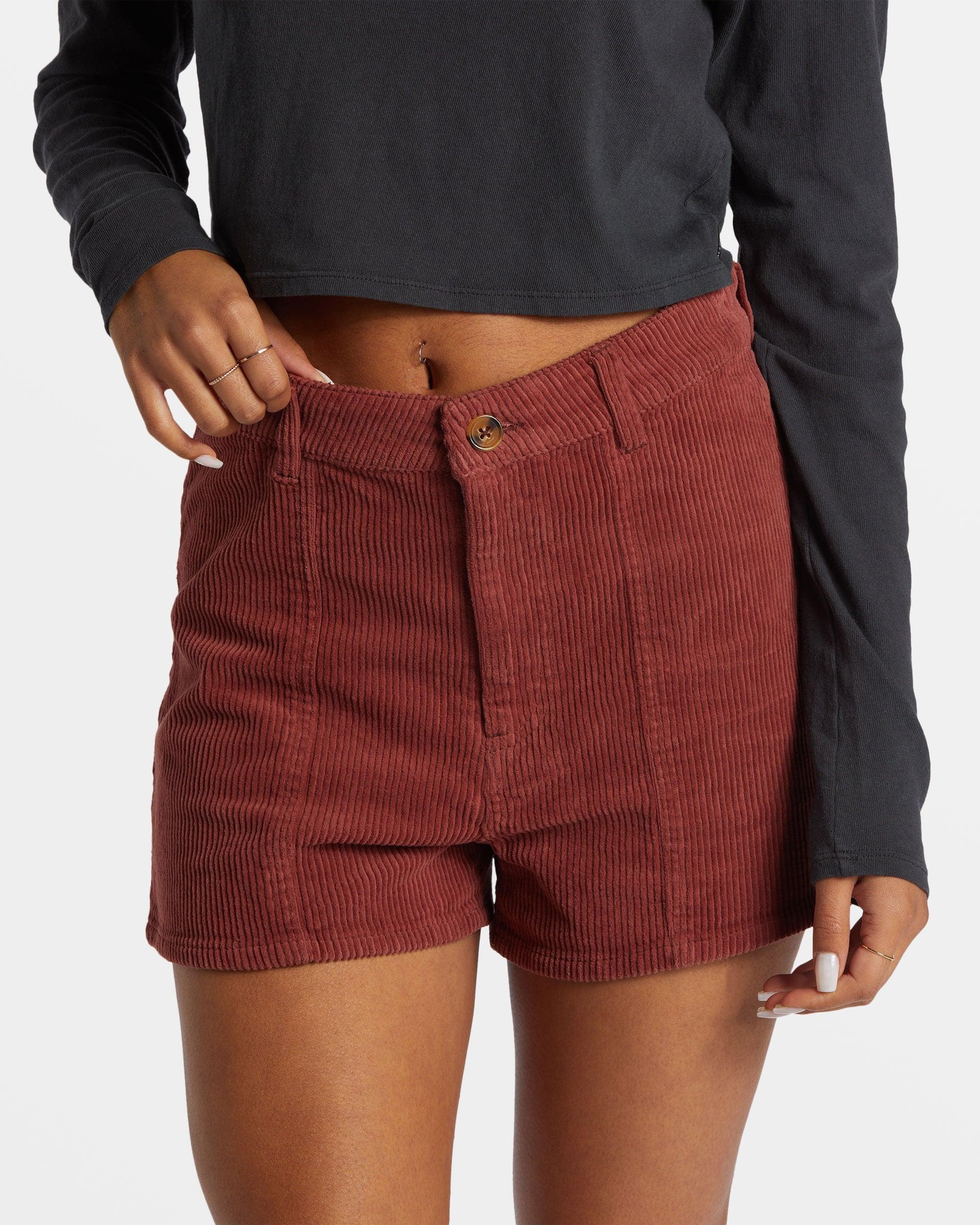 Free Fall Corduroy Shorts - Choc Chip Female Product Image