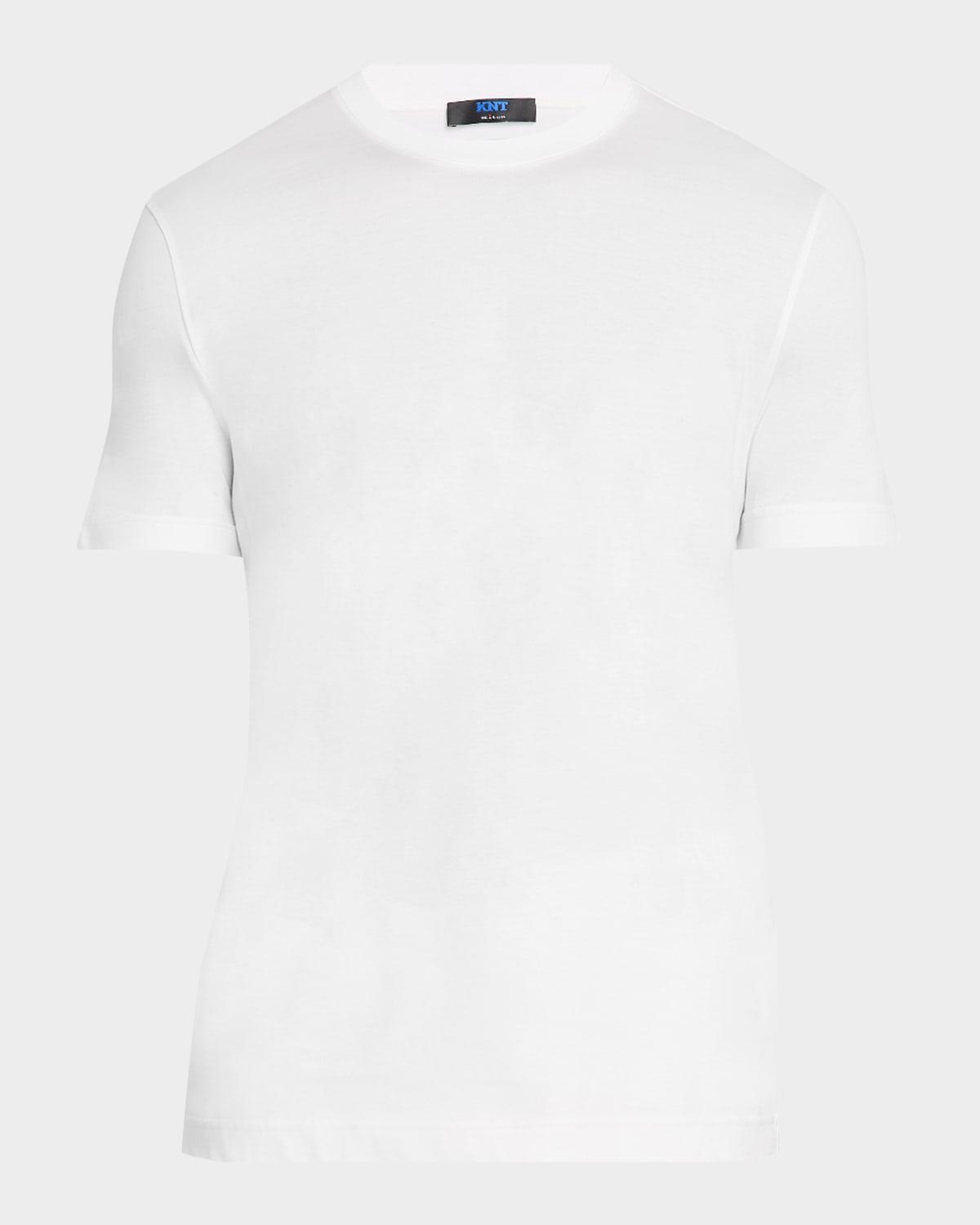 Mens Solid Cotton Crewneck T-Shirt Product Image