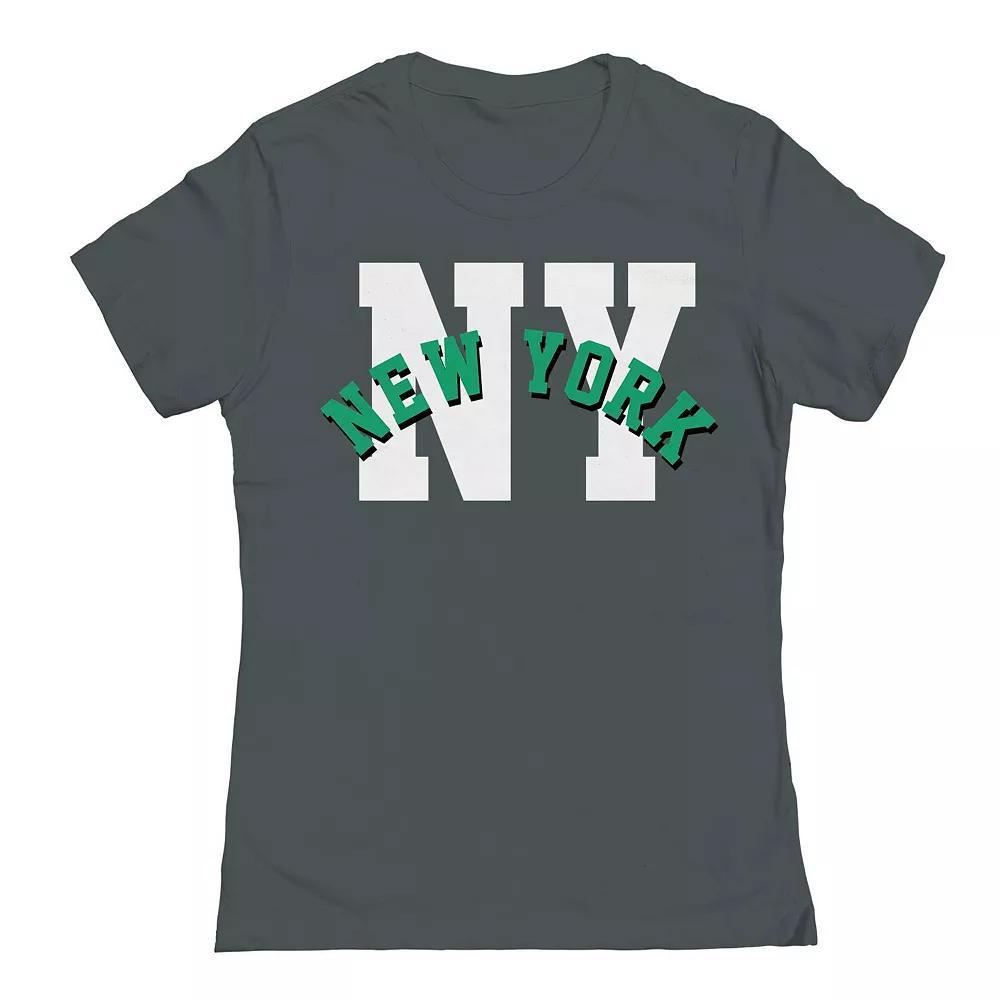 Junior's NewYork State City Graphic Tee, Women's, Size: Large, Heavy Grey Product Image