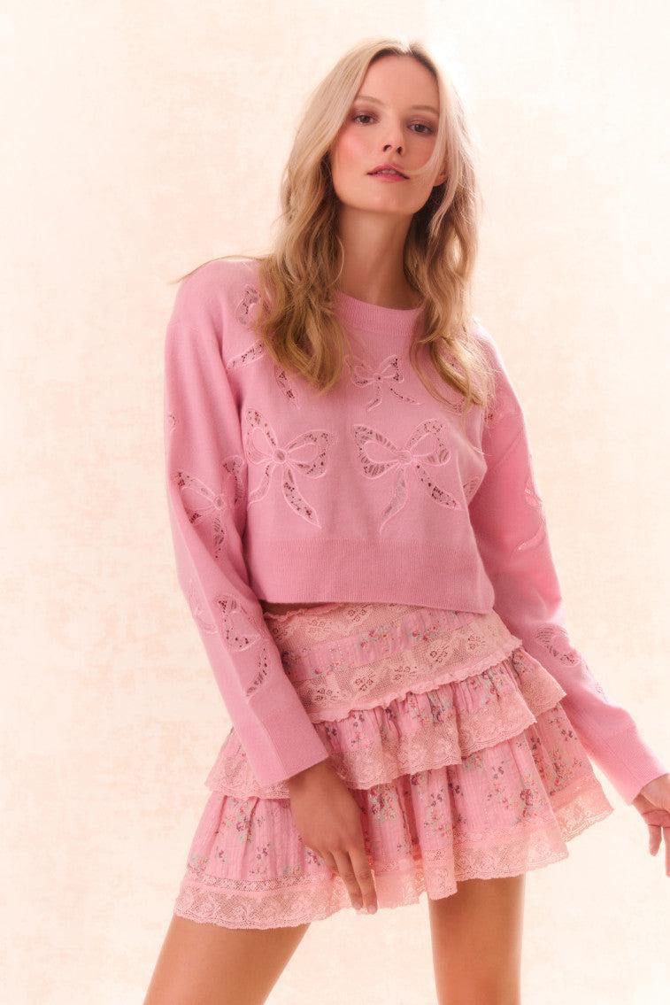 Moyer Cotton Floral Mini Skirt Product Image