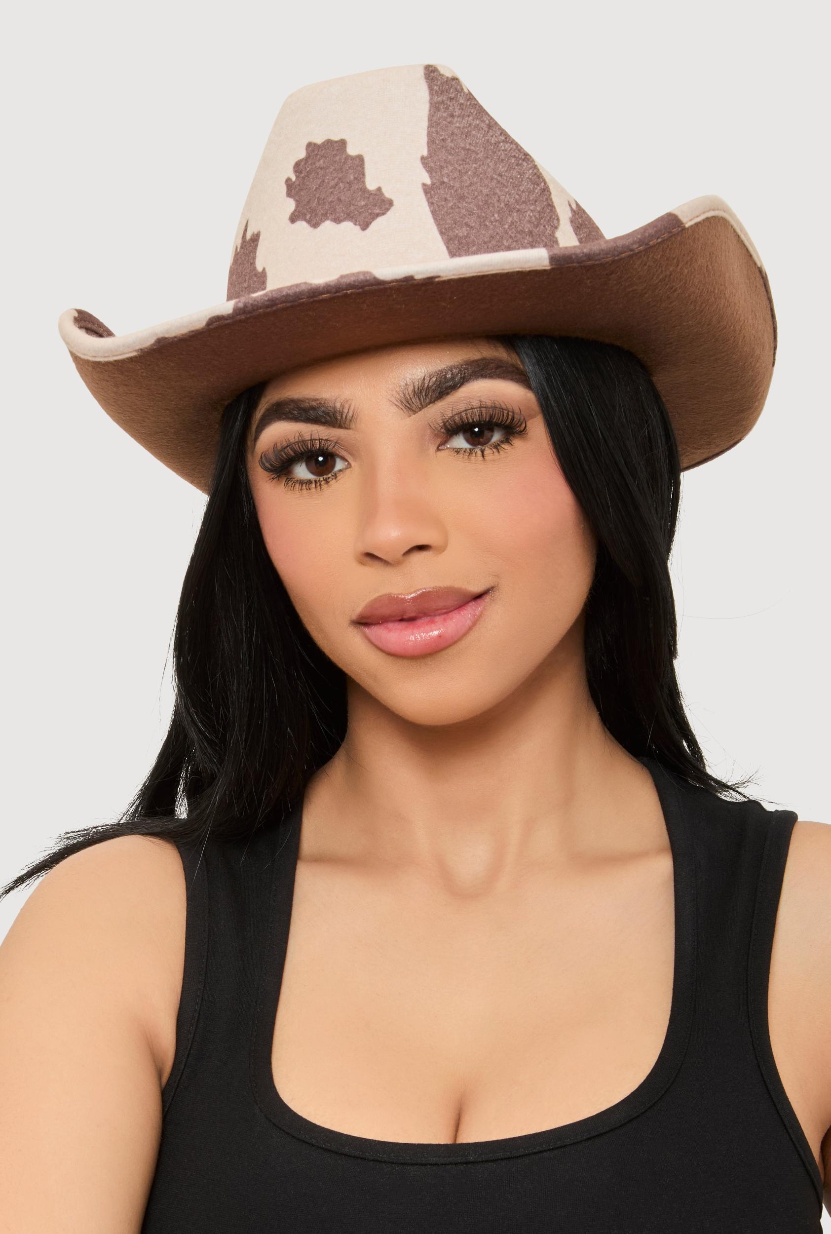 Western Cow Print Cowboy Hat Female Product Image