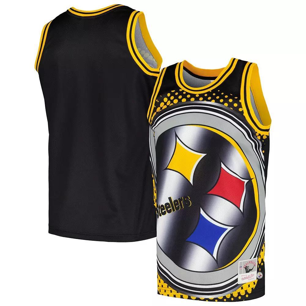 Men's Mitchell & Ness Black Pittsburgh Steelers Big Face 7.0 Fashion Tank Top, Size: Small Product Image