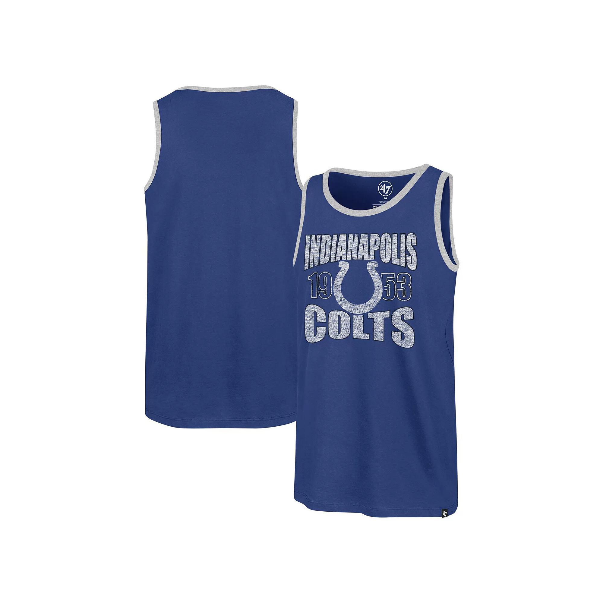 Men's '47 Royal Indianapolis Colts Upload Franklin Tank Top, Size: XL, Blue Product Image