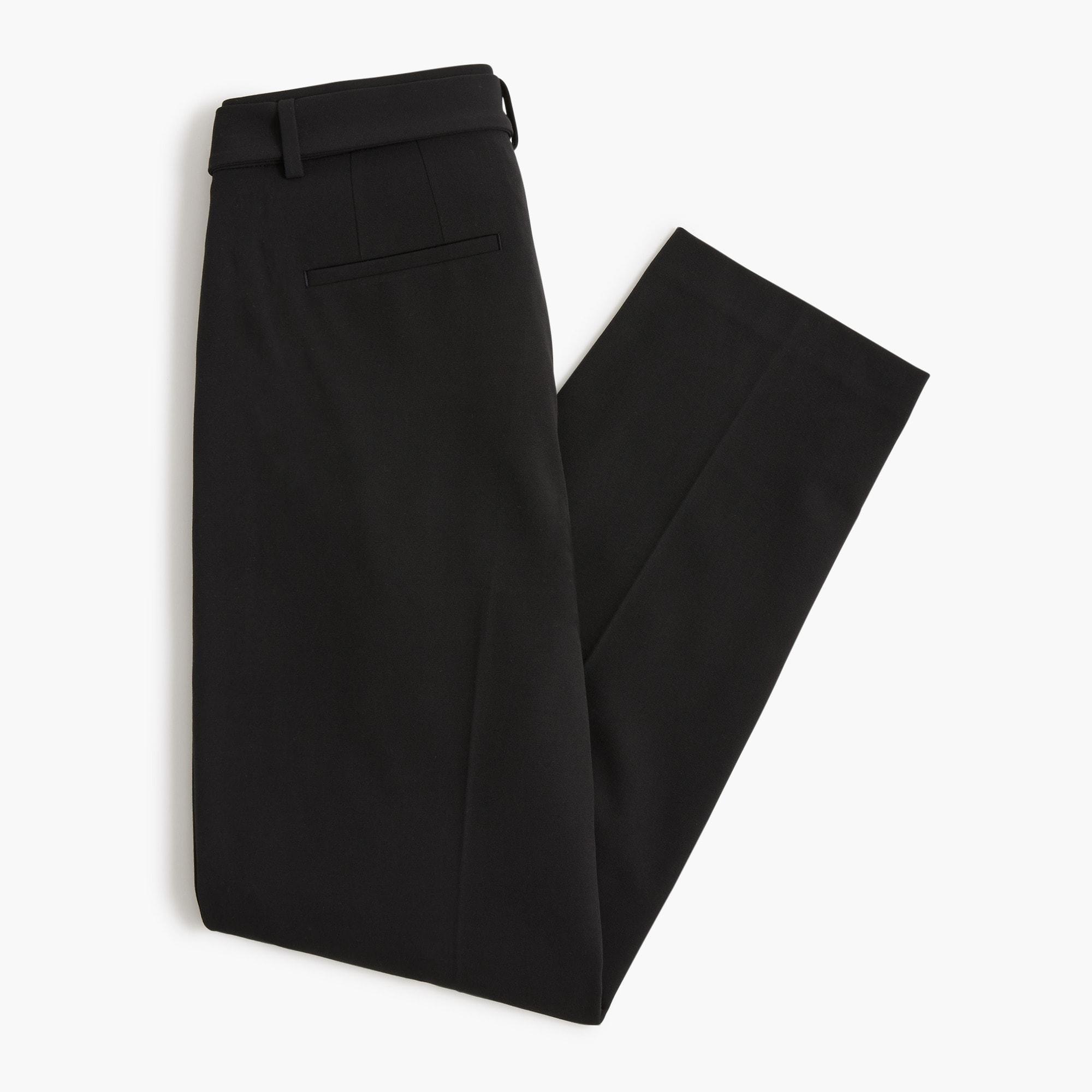 Belted straight-leg trouser pant Product Image