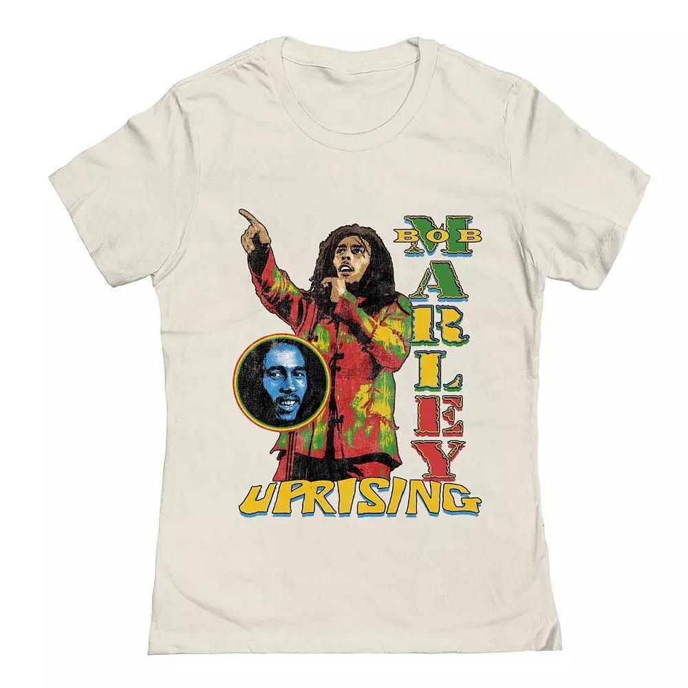 Junior's Bob Marley Uprising Live Graphic Tee, Women's, Size: XXL, Natural Product Image