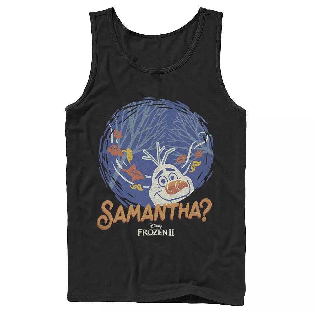 Disney's Frozen 2 Olaf Men's Samantha Circle Portrait Tank Top, Boy's, Size: XL, Black Product Image