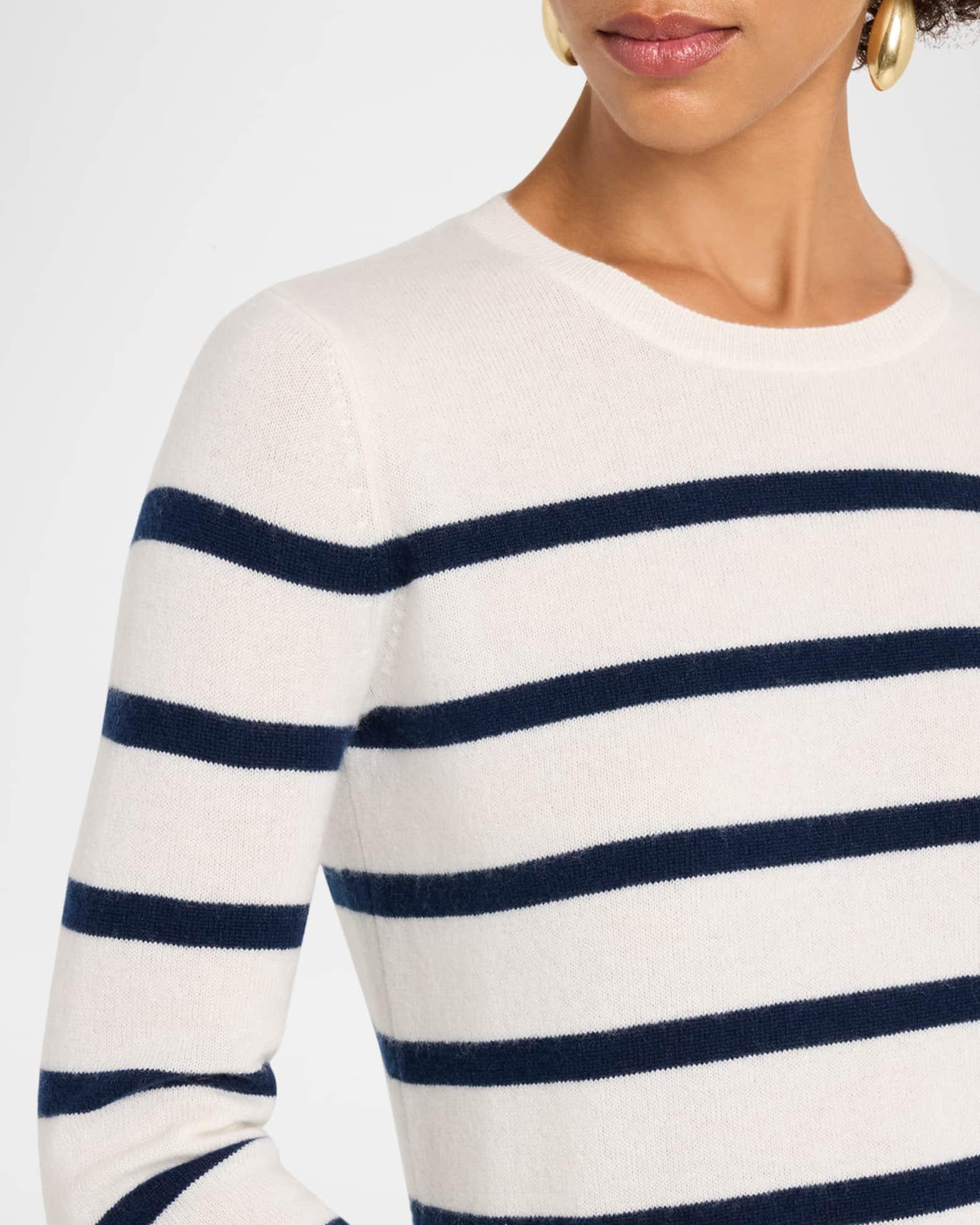 Cashmere Striped Crewneck Product Image