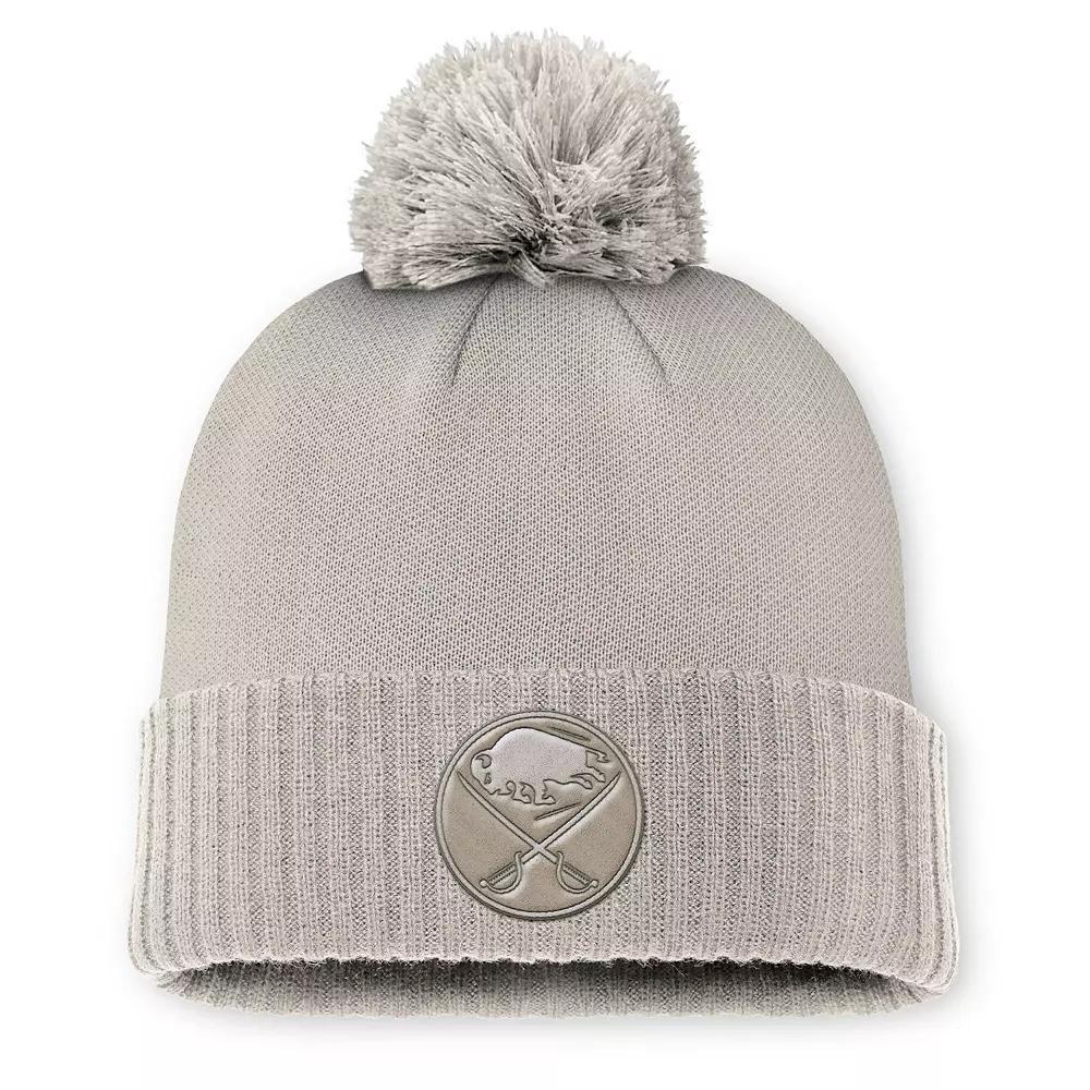 Women's Fanatics Tan Buffalo Sabres Authentic Pro Road Cuffed Knit Hat with Pom, Team Product Image
