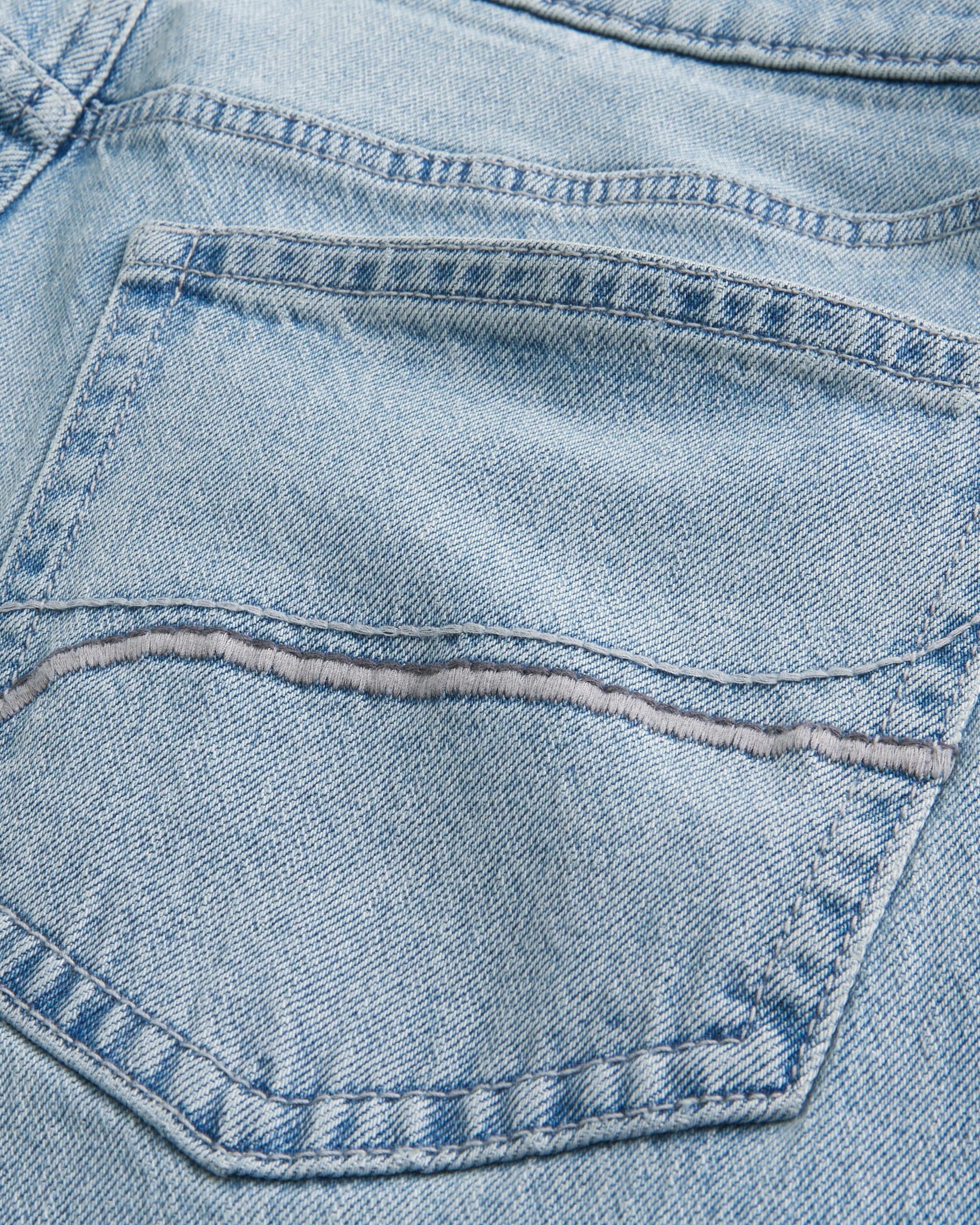 Light Wash Embroidered Baggy Jeans Product Image