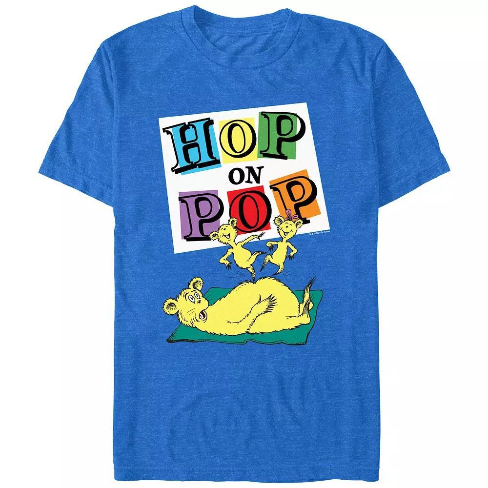 Men's Dr. Seuss Hop On Pop Graphic Tee, Size: XXL, Royal Grey Product Image