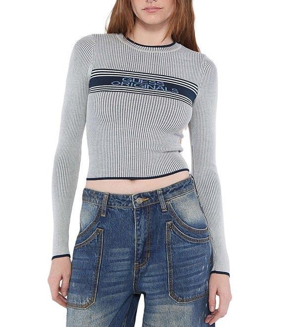 Guess Guess Originals Cropped Jacquard Sweater Product Image