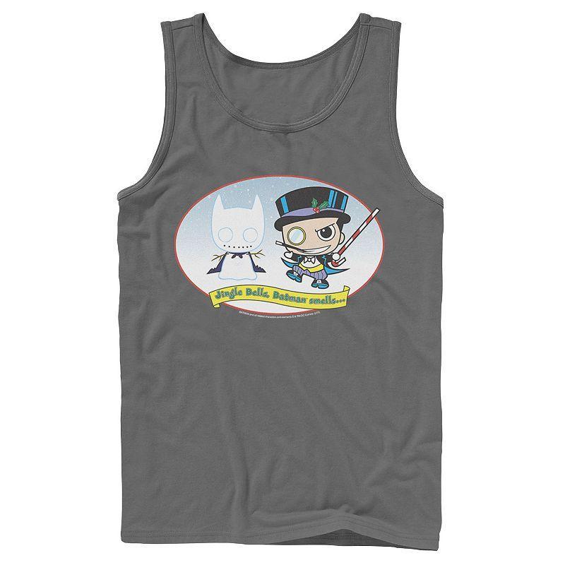 Men's DC Comics The Penguin Jingle Bells Batman Smells Christmas Tank Top, Size: Large, White Product Image