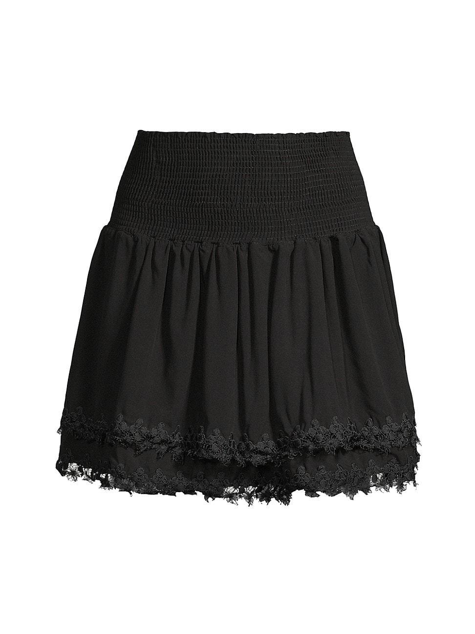 Peixoto Belle Smocked Mini Skirt Swim Cover-Up Product Image
