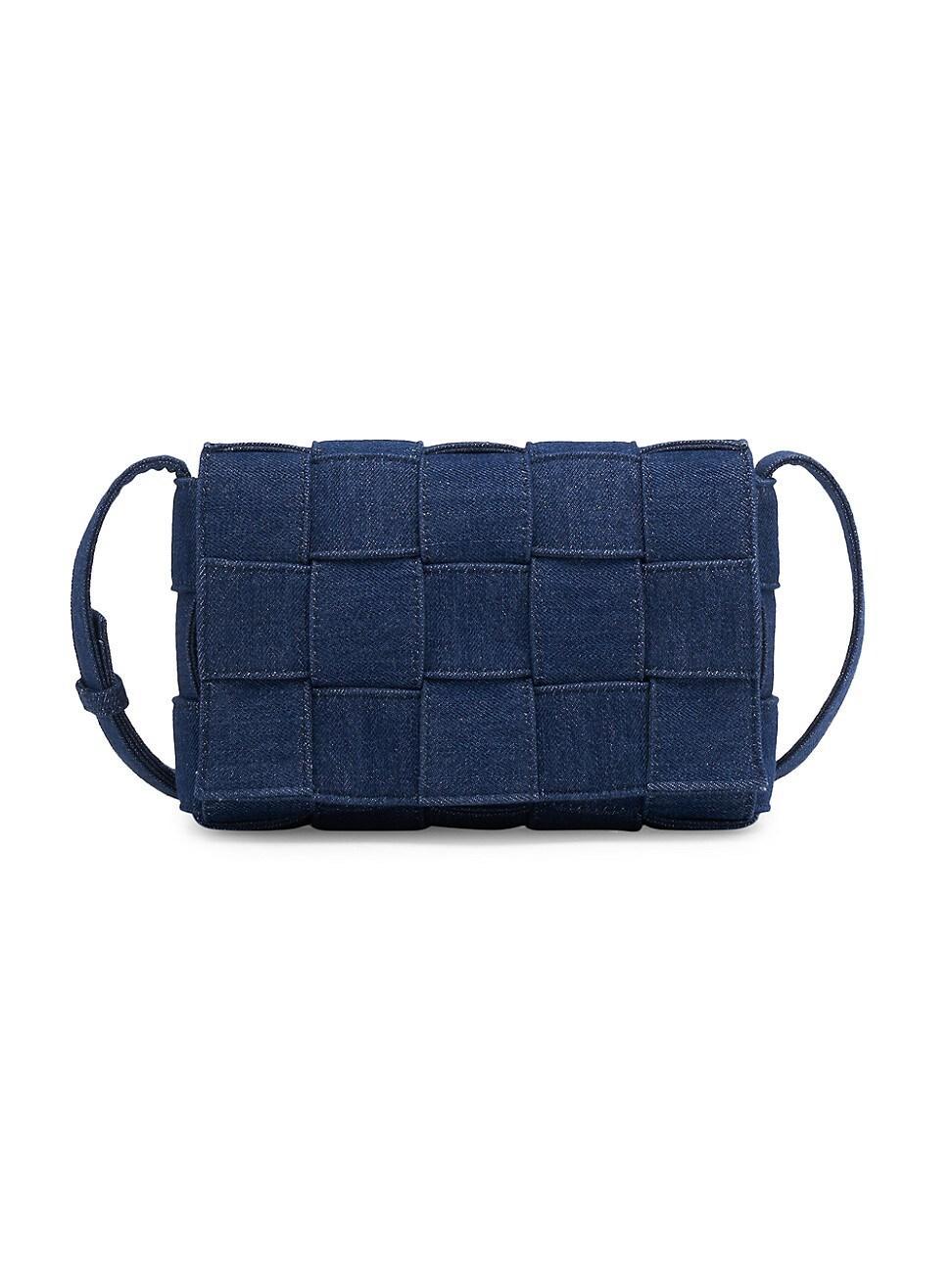 Bottega Veneta Small Cassette Weaved Denim Crossbody Product Image