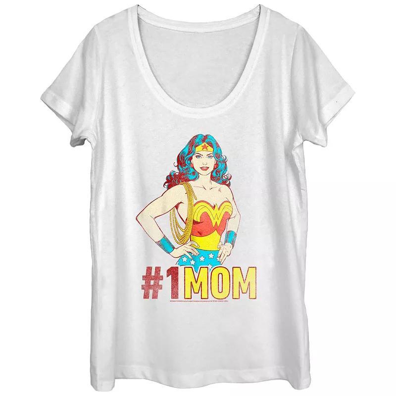 Women's Wonder Woman #1 Mom Graphic Tee, Size: Large, White Product Image