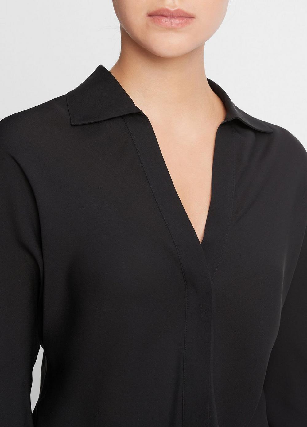 Womens Silk Bias Dolman-Sleeve Shirt, Black, Size XS Vince Product Image