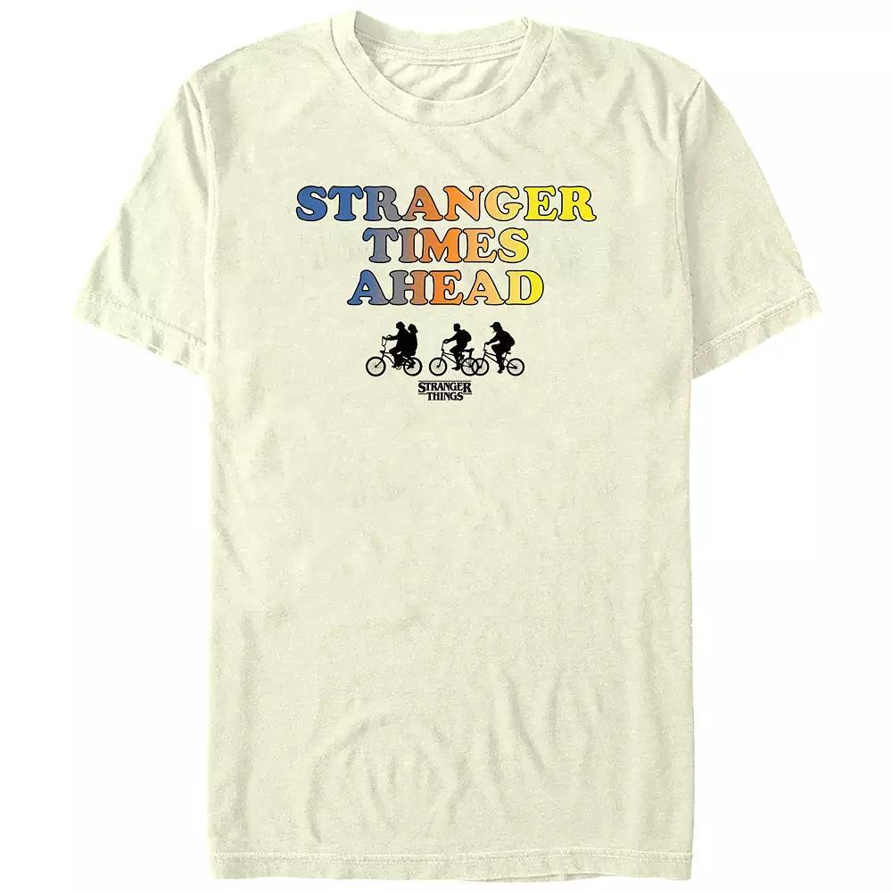 Juniors' Stranger Things Stranger Times Ahead Boyfriend Graphic Tee, Women's, Size: Medium, Natural Product Image