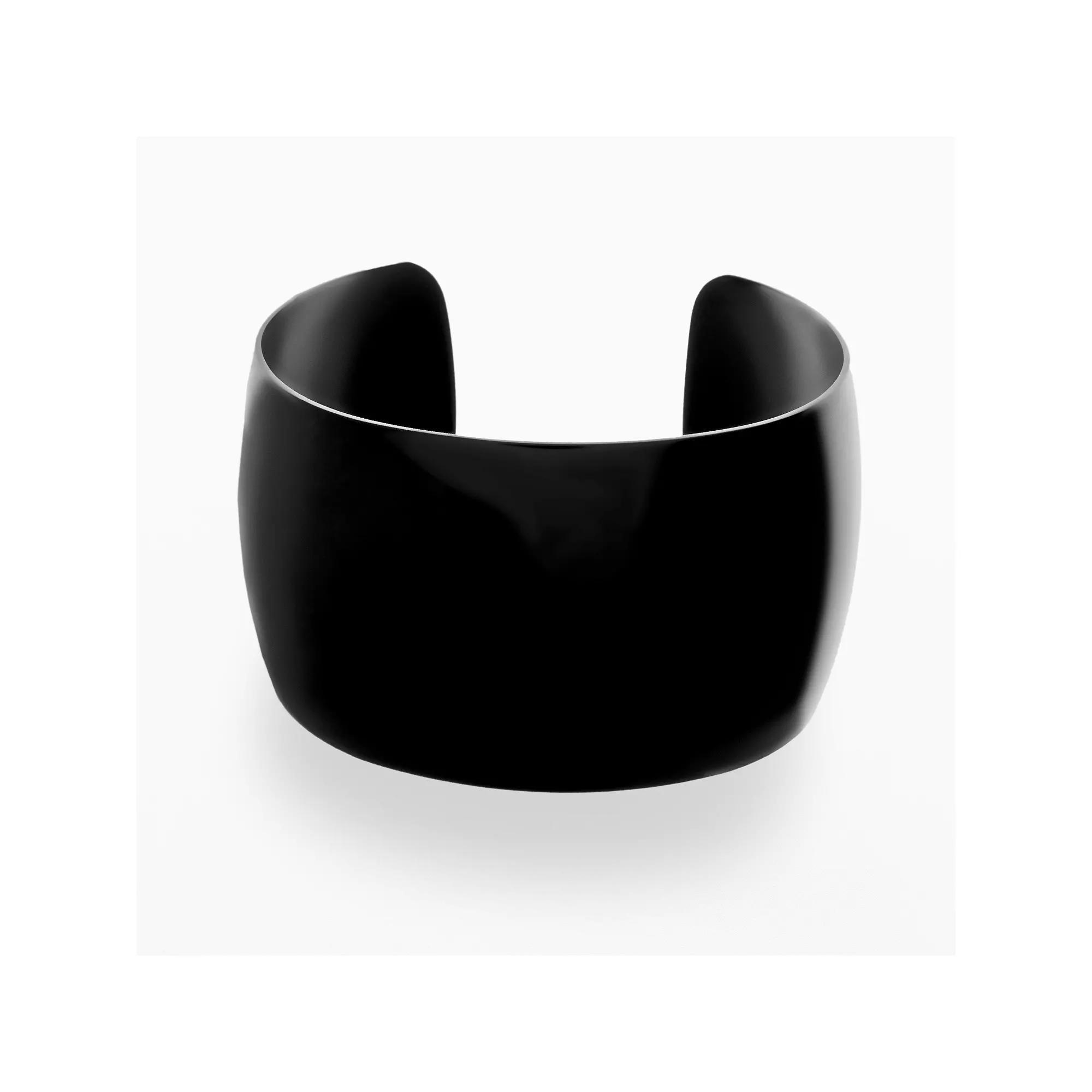 LYNX Stainless Steel Black Ion Cuff Bracelet, Women's Product Image