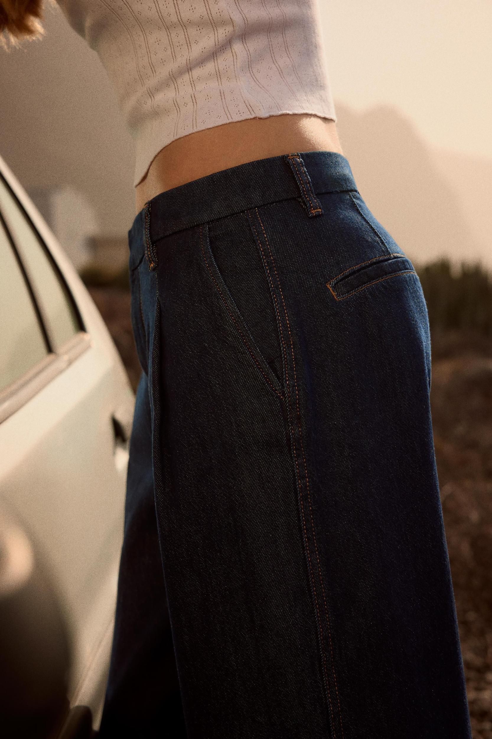 MID WAIST DARTED Z1975 WIDE LEG JEANS Product Image