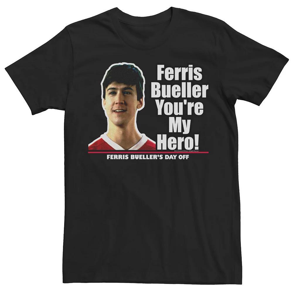 Men's Ferris Bueller's Day Off You're My Hero Tee, Size: 3XL, Black Product Image