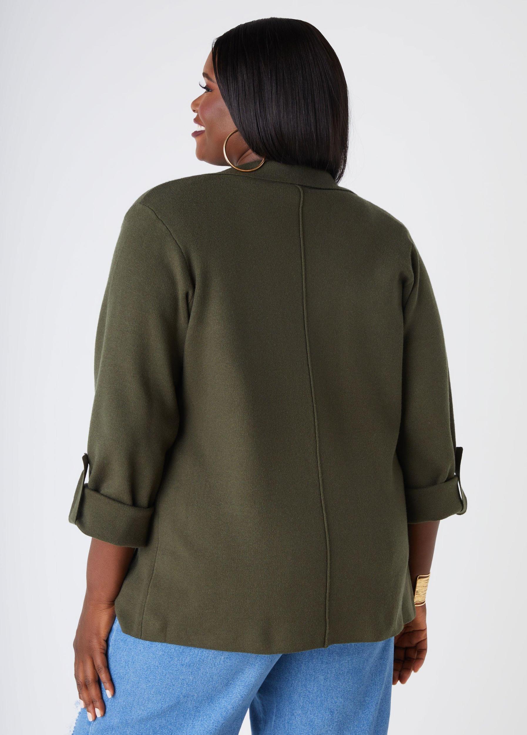 Seam Detailed Knit Blazer Product Image