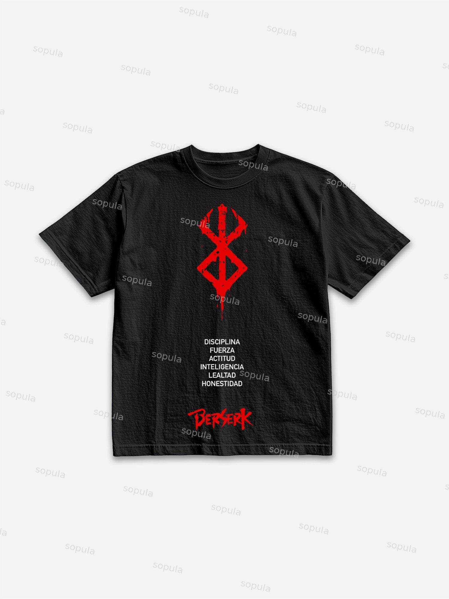Berserk Manga Skull Graphic Cotton T-shirt Product Image