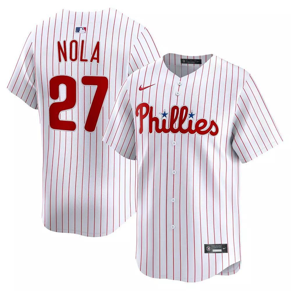 Men's Nike Aaron Nola White Philadelphia Phillies Home Limited Player Jersey, Size: 2XL Product Image