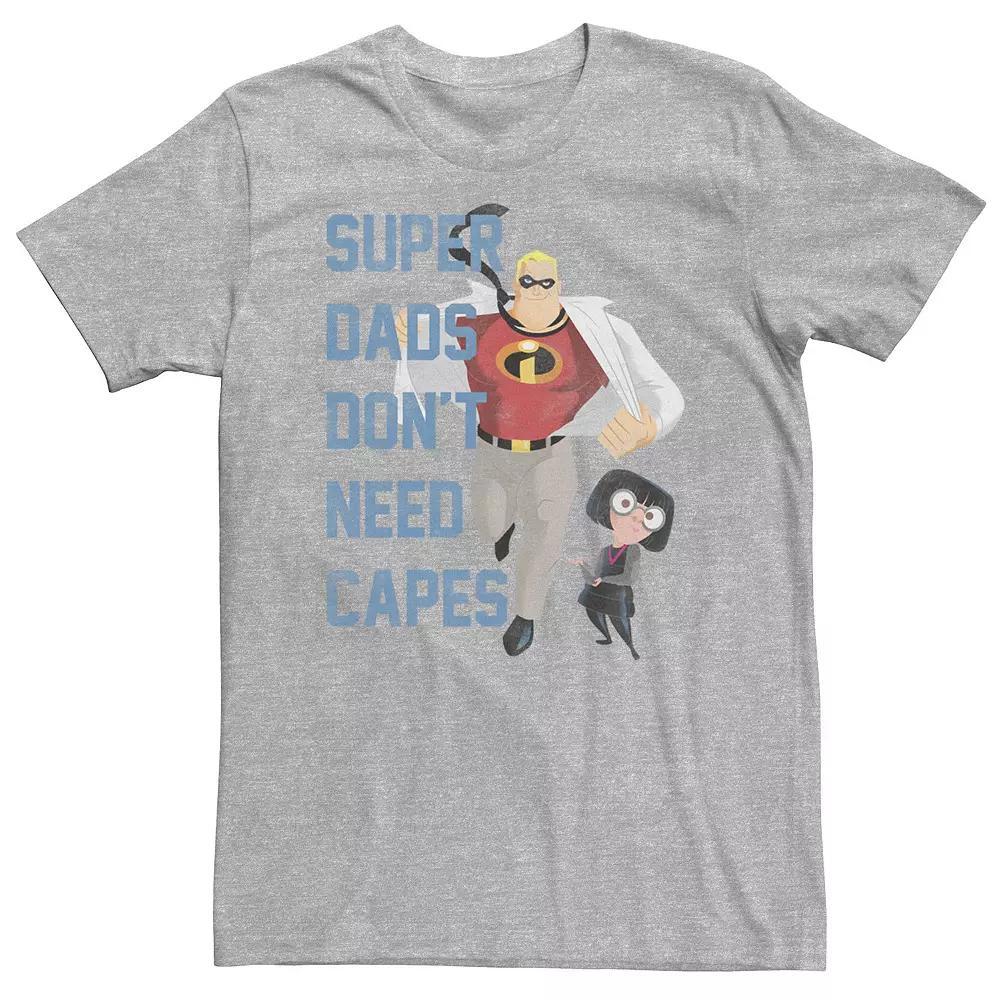 Big & Tall Disney / Pixar Incredibles Super Dads No Capes Tee, Men's, Size: 3XL Tall, Athletic Grey Product Image