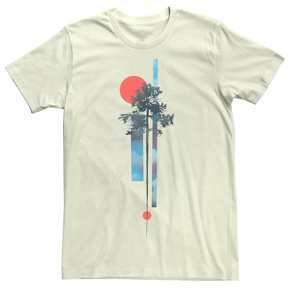 Men's Abstract Nature Tree Graphic Tee, Size: XXL, White Product Image