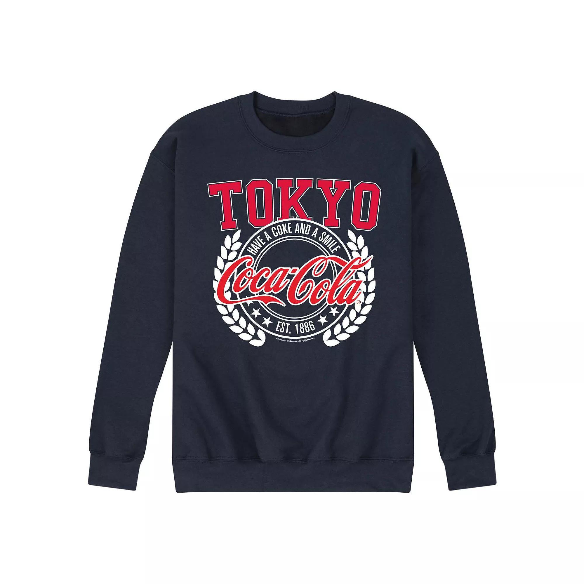 Mens Coca Cola Tokyo Fleece Sweatshirt Dark Blue Product Image