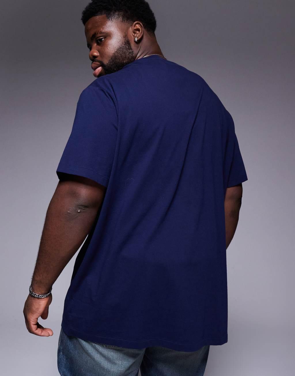 Polo Ralph Lauren Big & Tall varsity bear print t-shirt classic fit in navy Product Image