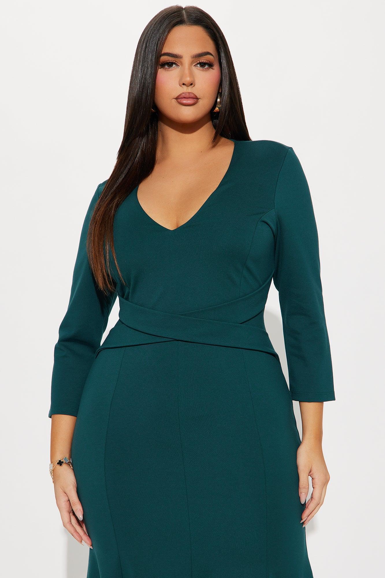 Modern Class Ponte Midi Dress - Hunter Product Image