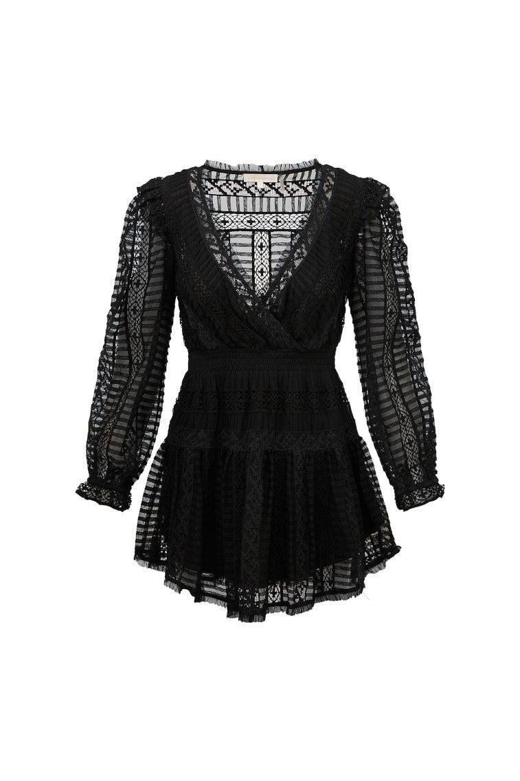 Alonsa Lace-Detailed Mini Dress - CREAM Product Image
