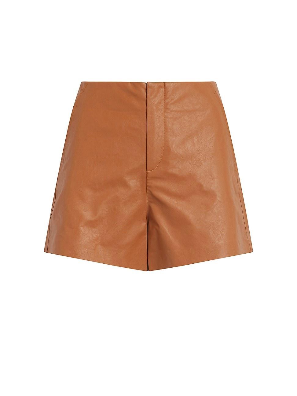 Joe's Jeans Johnnie Weightless Leather Shorts (Almond) Women's Shorts Product Image