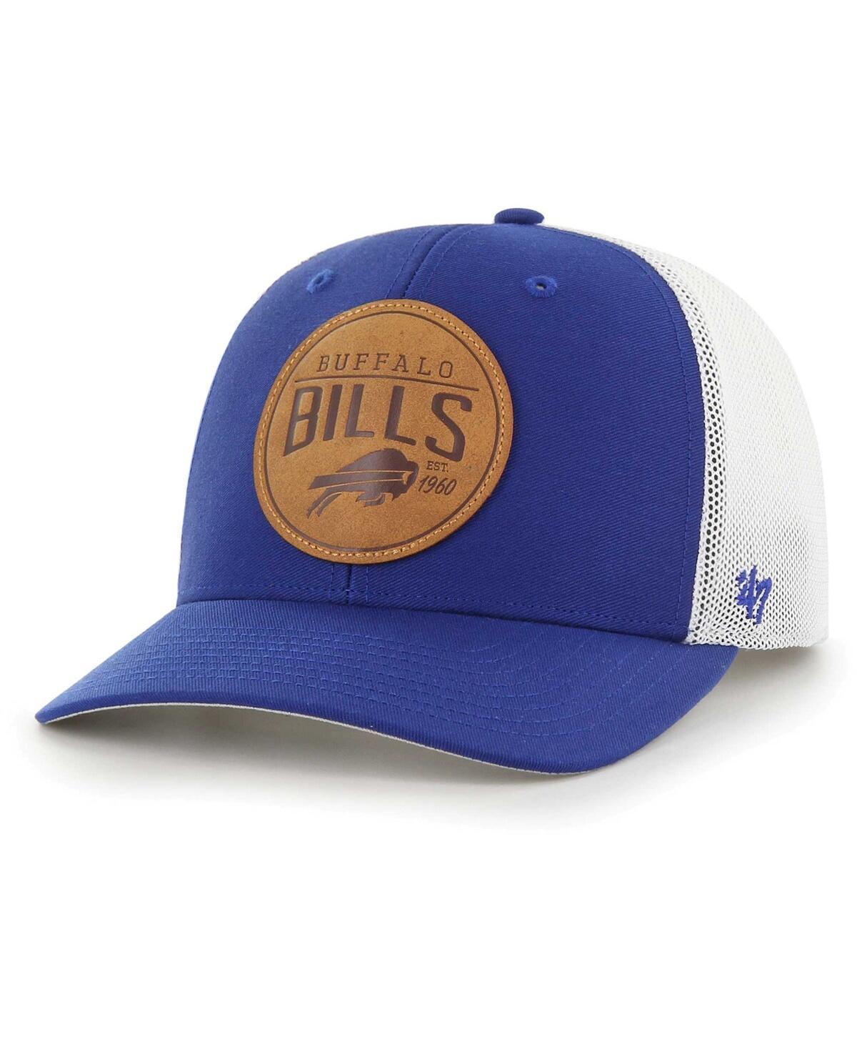 Men's '47 Royal Buffalo Bills Leather Head Flex Hat, Size: Large/XL, Blue Product Image