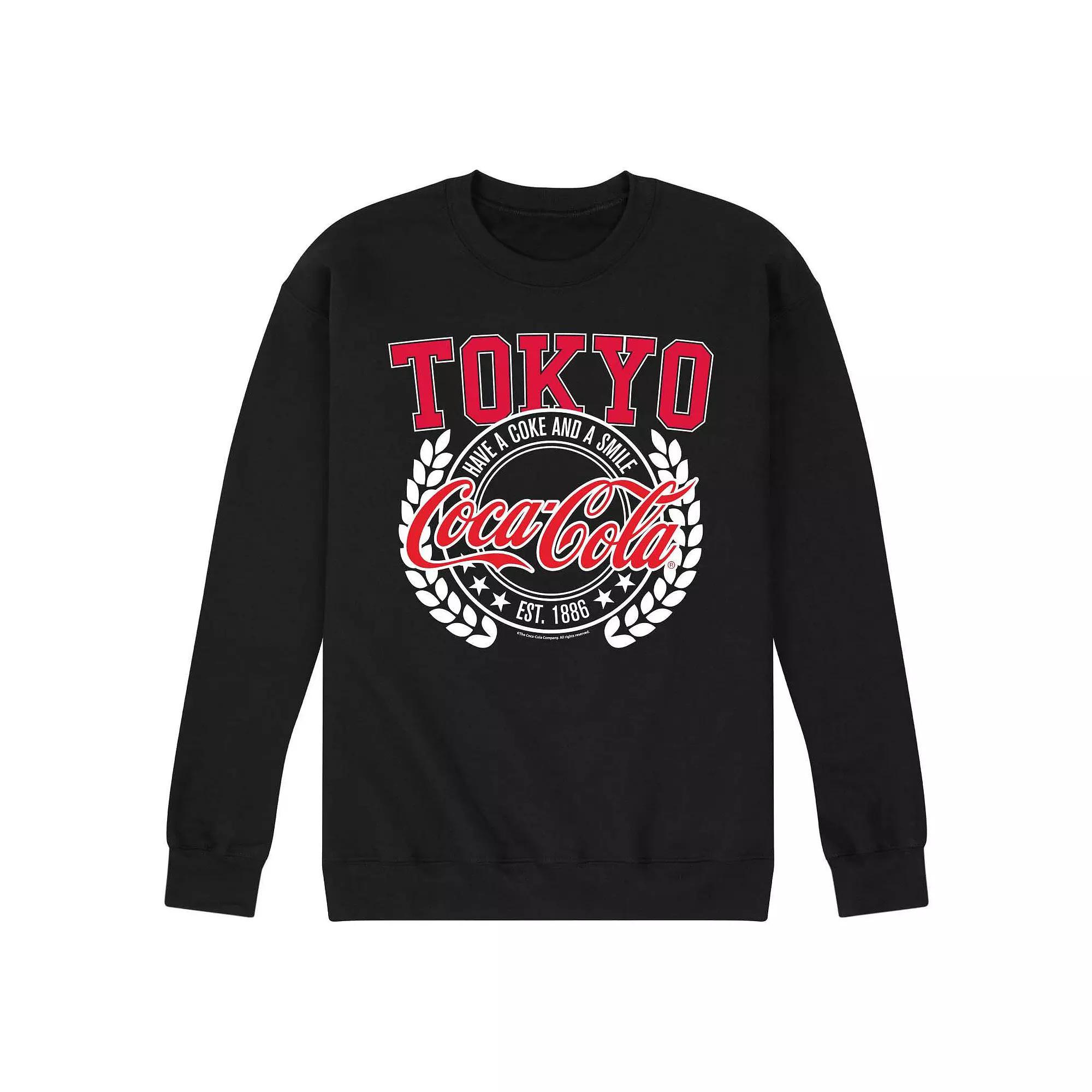 Men's Coca Cola Tokyo Fleece Sweatshirt, Size: XL, Black Product Image